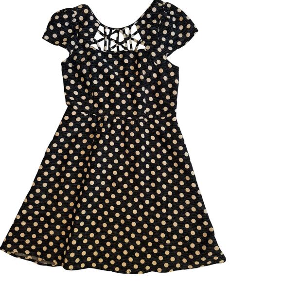 Anthropologie Maeve Polka Dot Cutout Fit & Flare Dress Women’s Size 6 - Picture 3 of 8